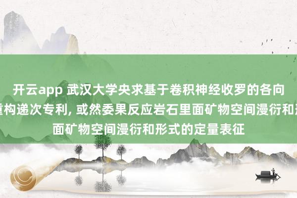 开云app 武汉大学央求基于卷积神经收罗的各向异性岩石三维重构递次专利， 或然委果反应岩石里面矿物空间漫衍和形式的定量表征